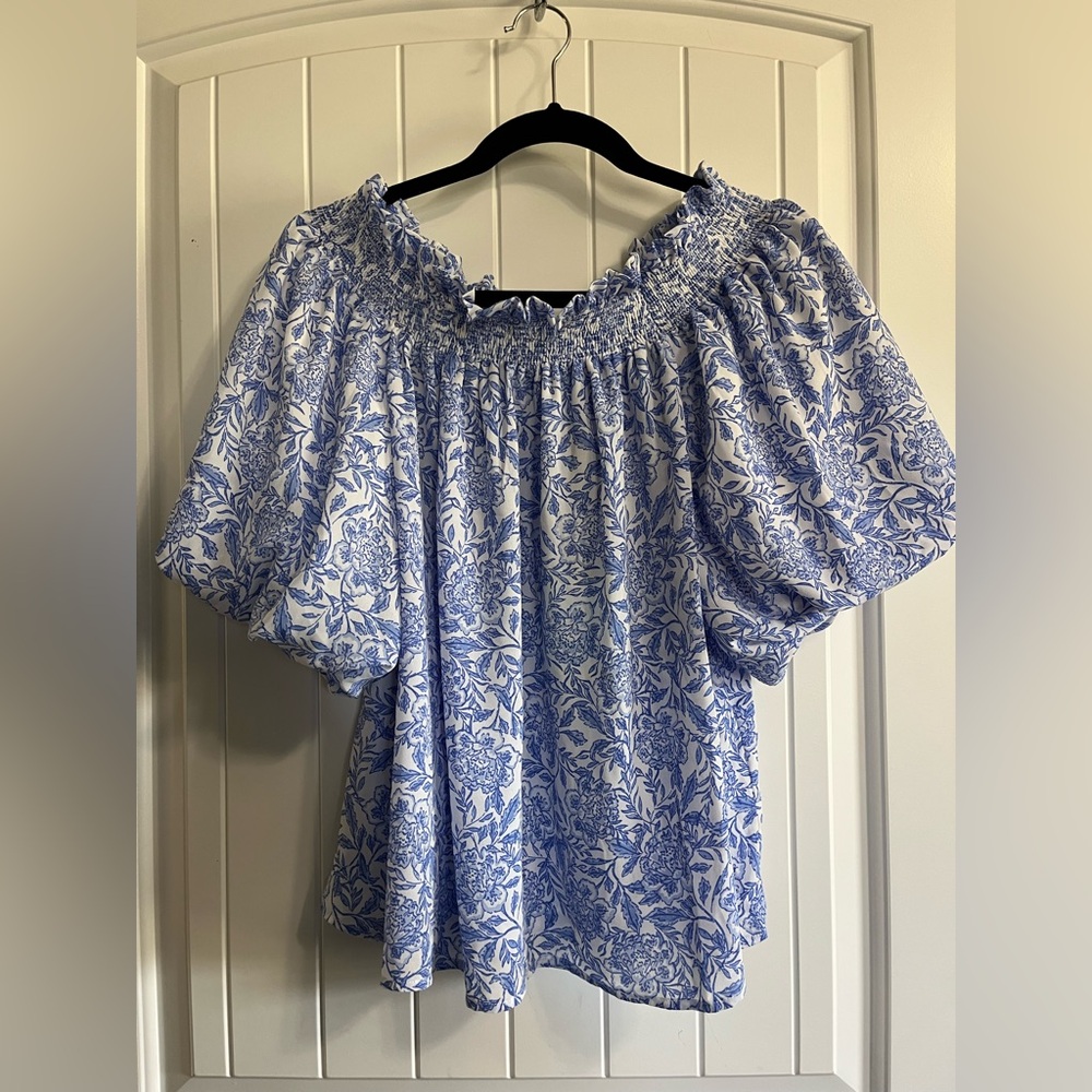 Cece Puff Sleeve Top NWT SZ Small Boho Feminine Romantic Office Career Festival